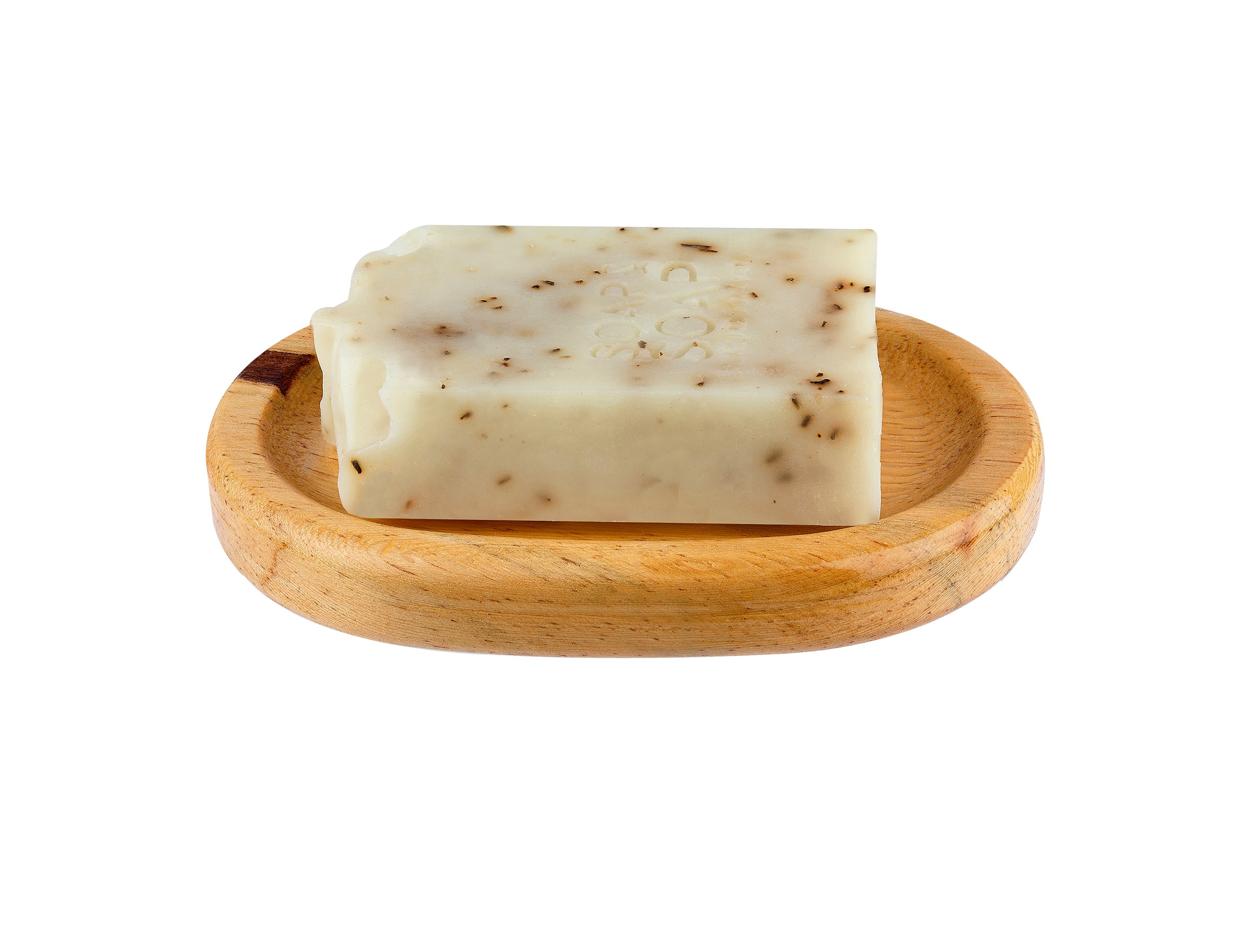 Oval Pine Wood Soap Holder with Teak Oil Finish