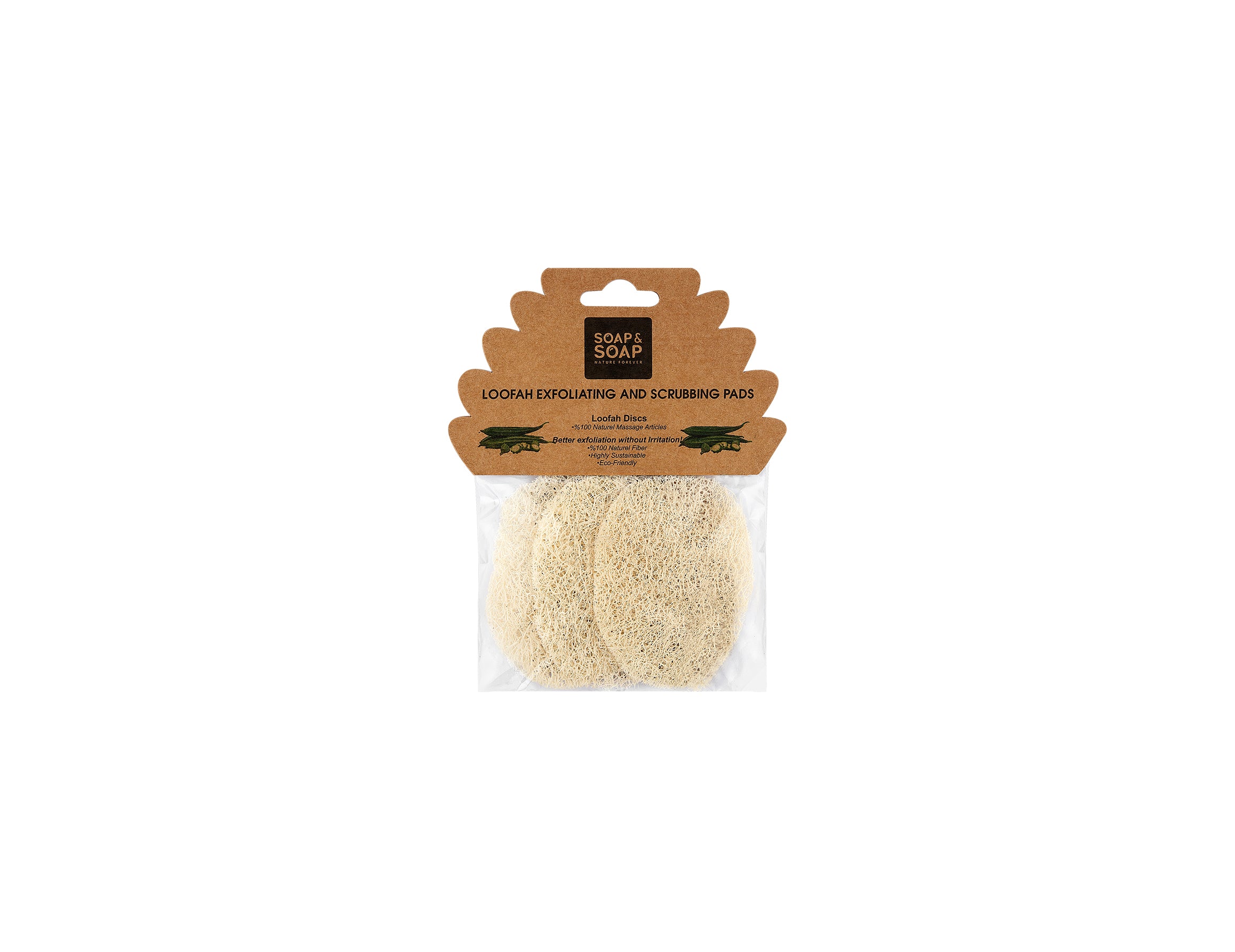 Loofah Exfoliating and Scrubbing Pads (3-Pack)