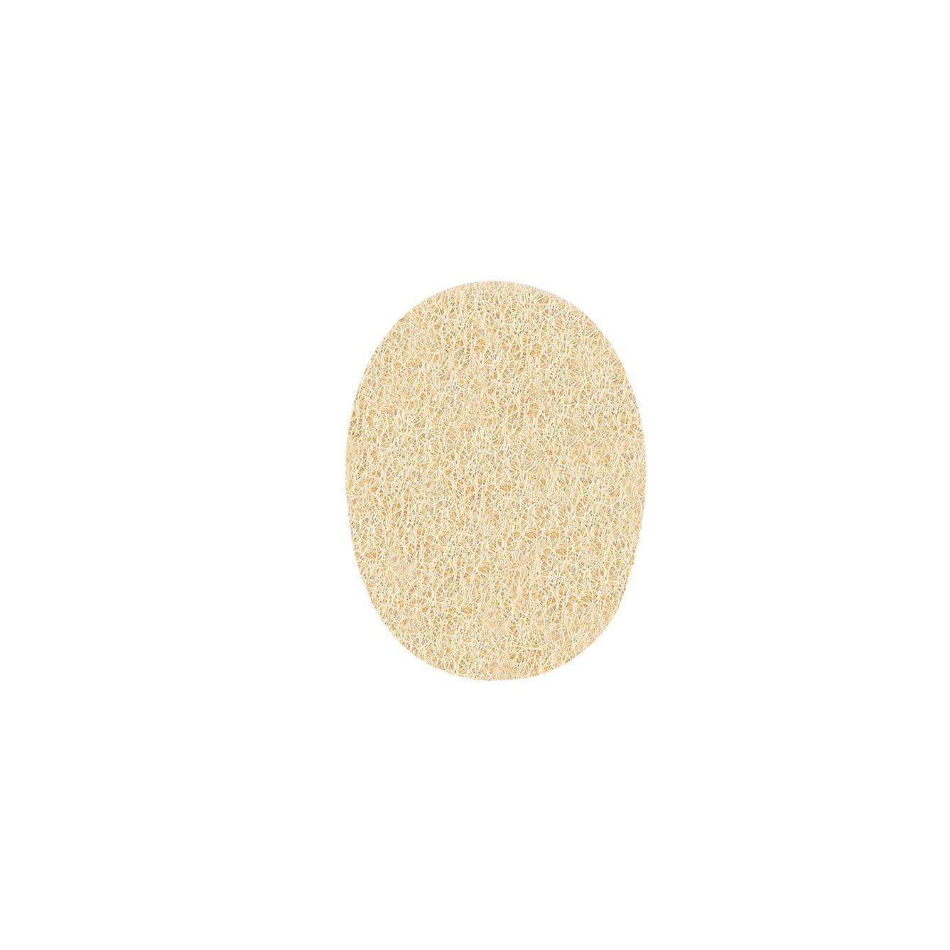 Beige oval patch on a white background