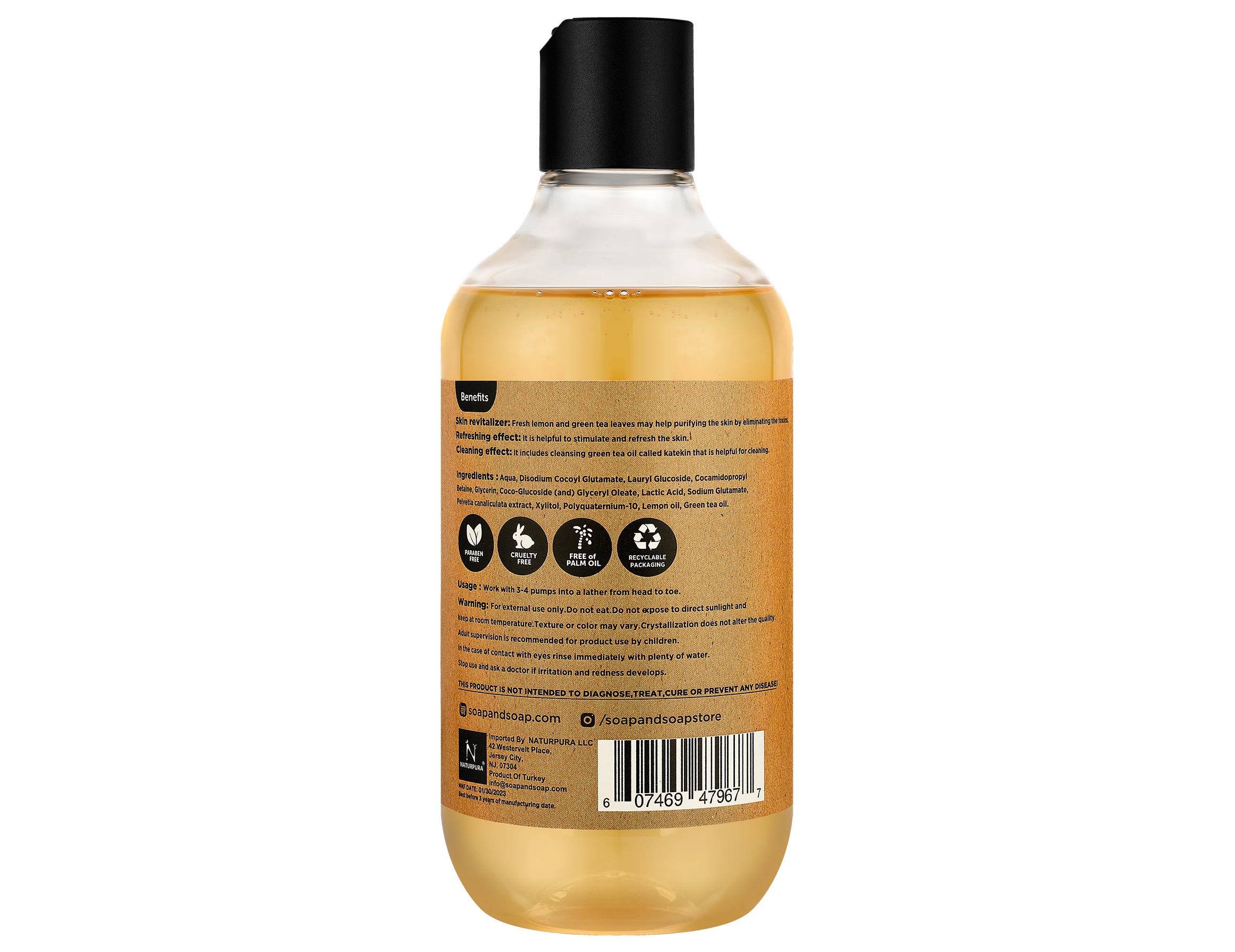 Lemon & Green Tea Liquid Body Wash 16.9 FL OZ