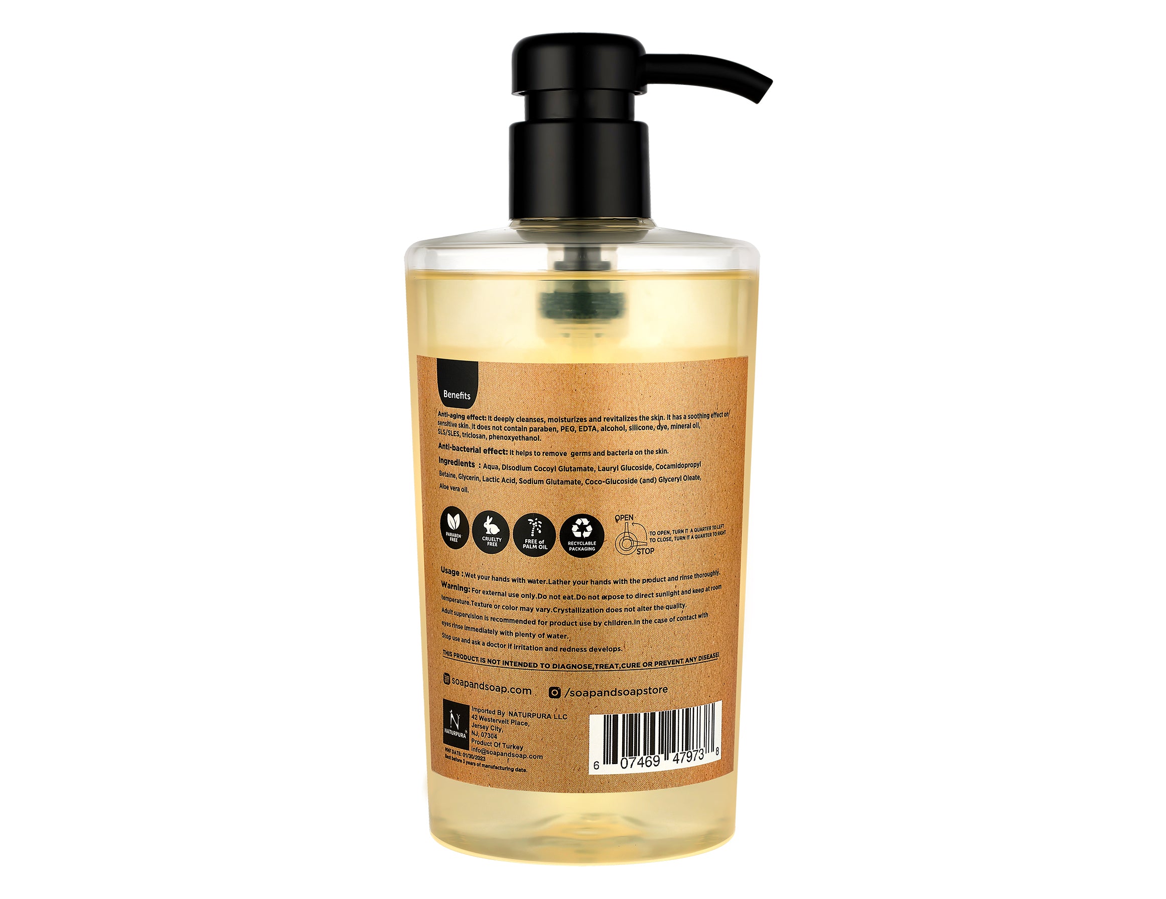 Aloe Vera Liquid Hand Soap 16.9 FL OZ