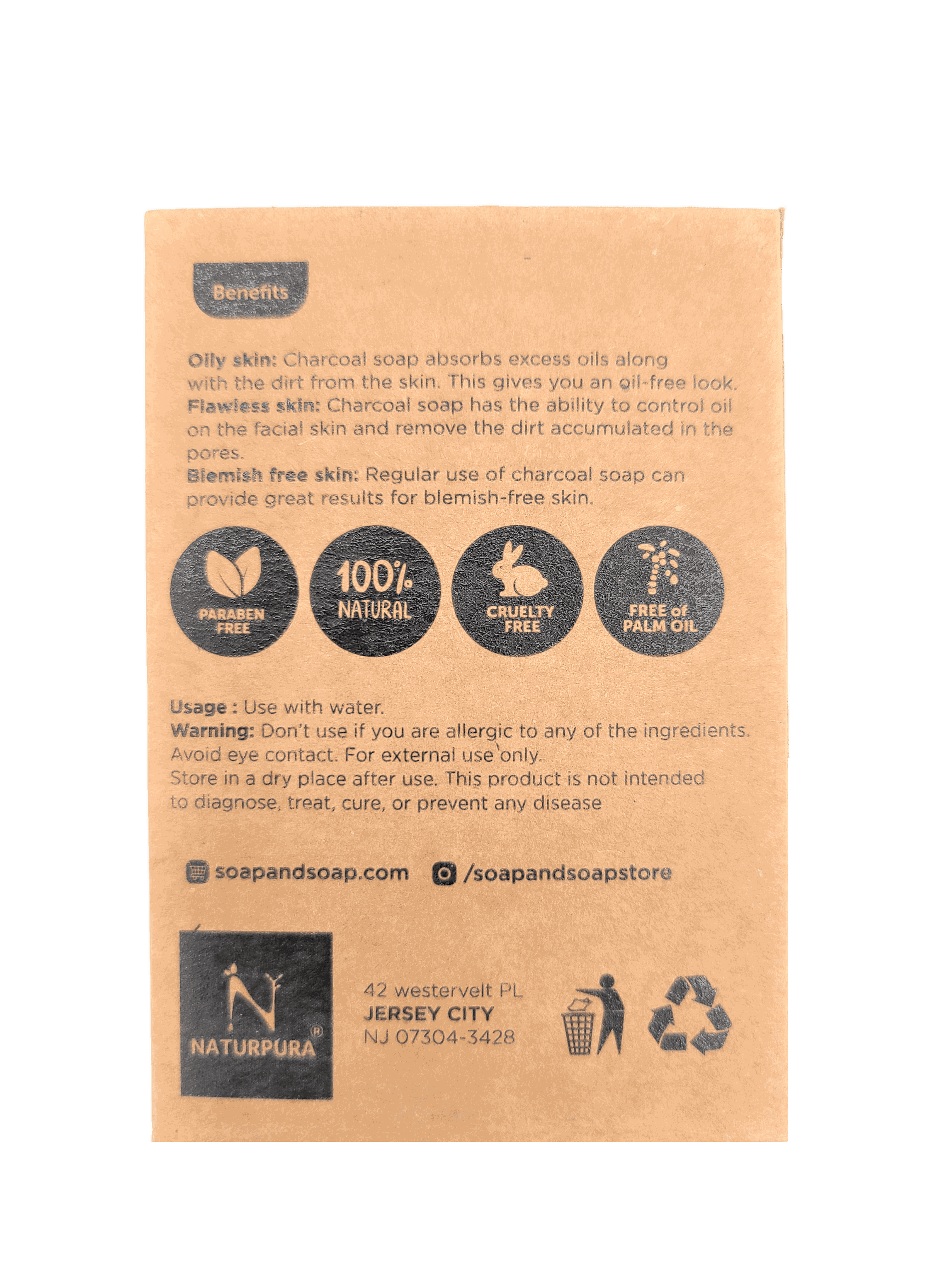 CARBON 3.5 oz (100 gr) - Soap&Soap