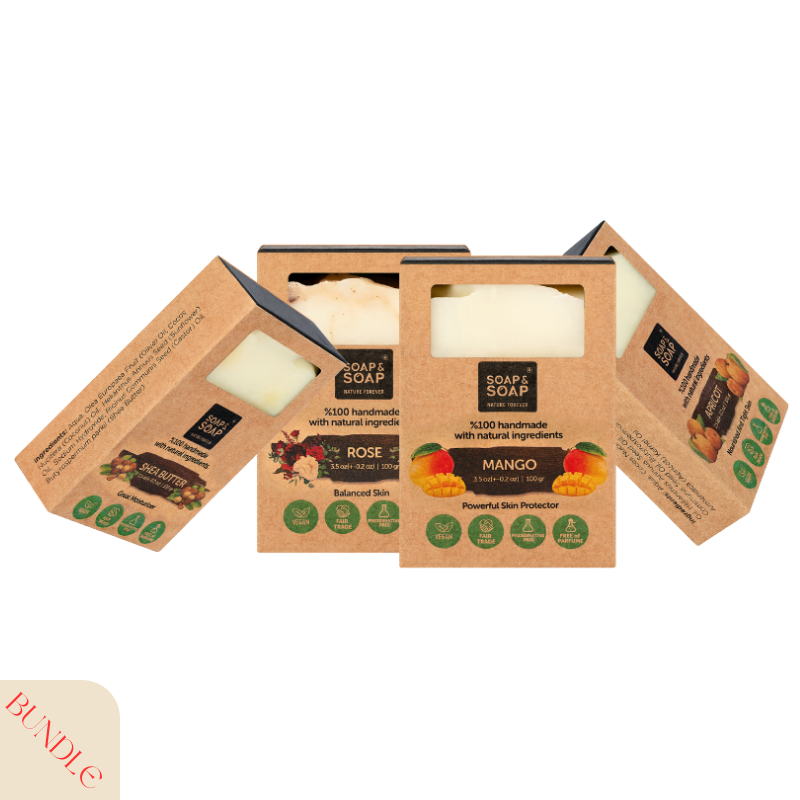 Moisturizing Soap Gift Box – Shea Butter, Mango, Apricot & Rose Handmade Bars