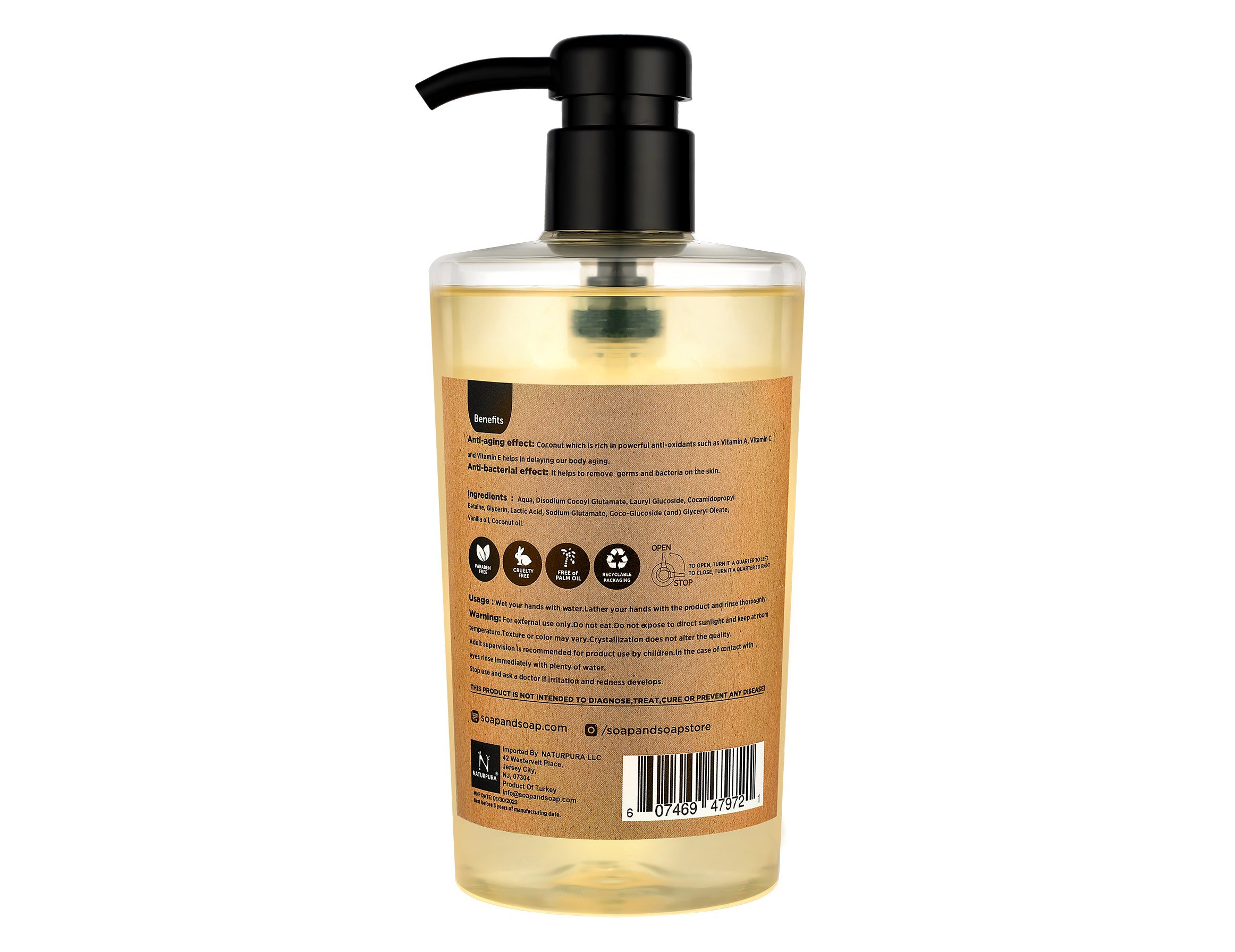 Vanilla & Coconut Liquid Hand Soap 16.9 FL OZ