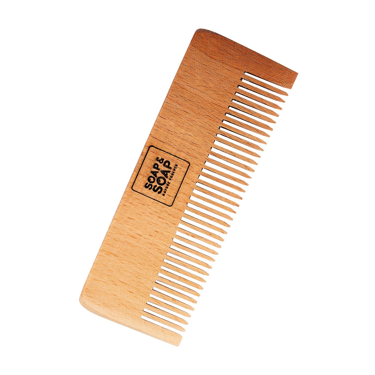 Straight Beech Wood Comb with Teak Oil Finish